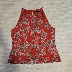 Coral Print Halter Top
